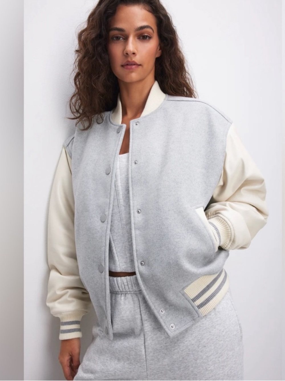 Good American Varsity Bomber Jacket